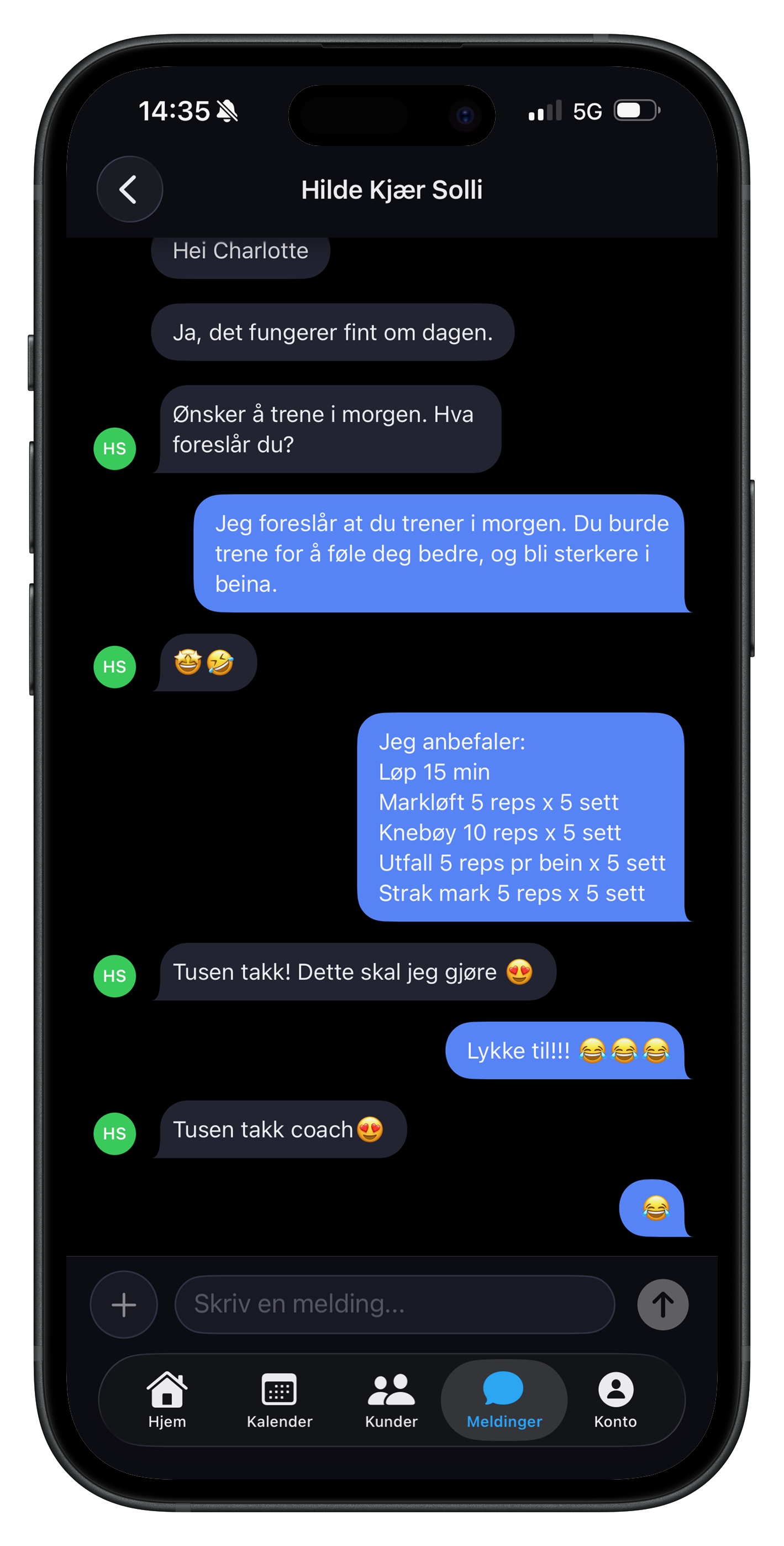 Planra Chat-skjerm
